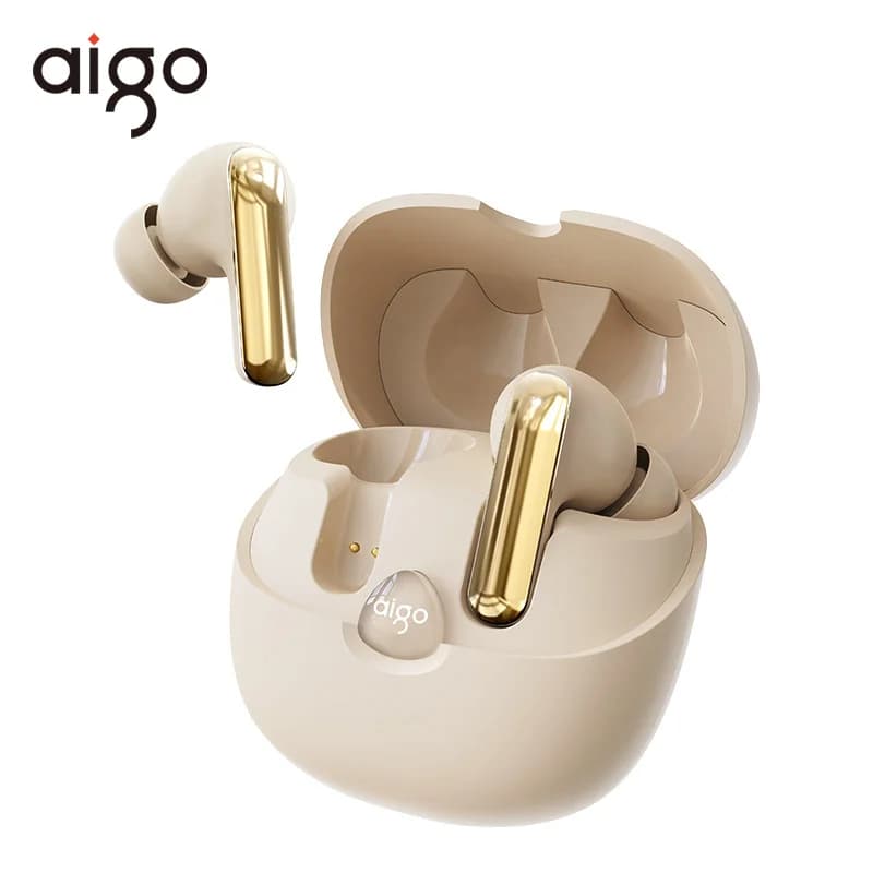 Aigo TA51 True Wireless Auricolari Bluetooth 5.4 Auricolari Sport Gaming Cuffie Impermeabile HD Chiamata ANC 300mah Batteria Auricolare