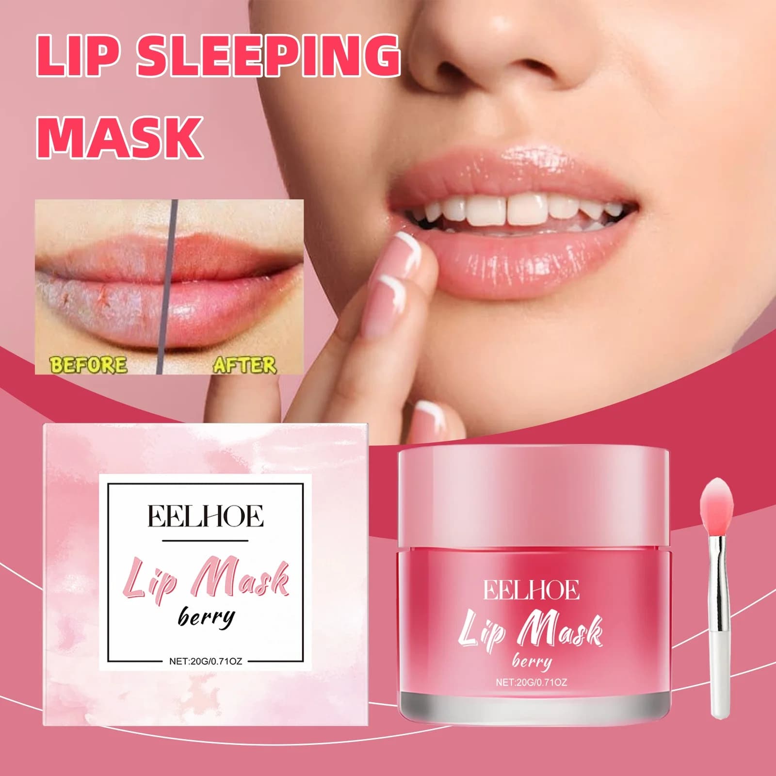 Idratante Nutrire Dormire Maschera per le labbra Pulizia delle cuticole Riparazione Idratata Dissolvenza Linee delle labbra Manutenzione notturna Cura Balsamo per le labbra