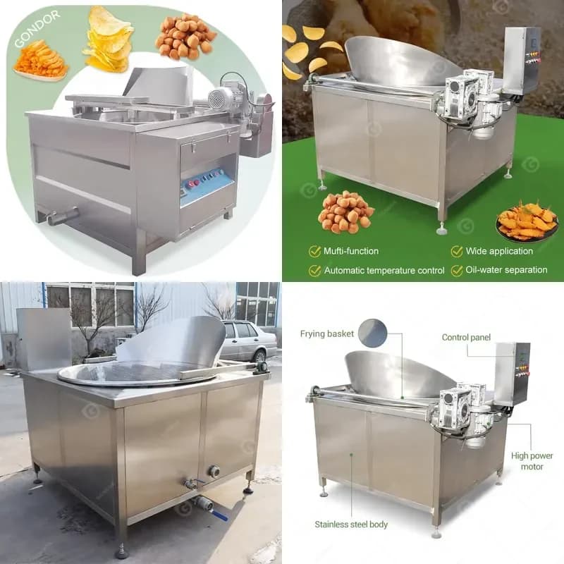 2026 Fried Chicken Wings Chin Chin Fry Industry Air Potato Chip Fryer Machine Freidora De Papas Fritas Pollo