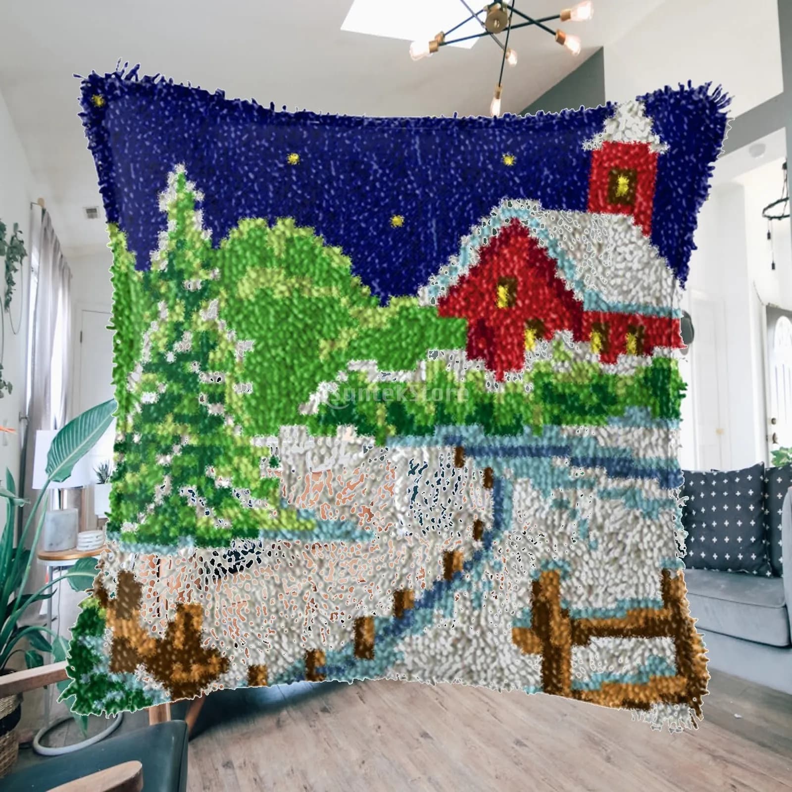 Latch Hook Rug s Carpet Embroidery Four Beauty Patterns Supplies Knitting