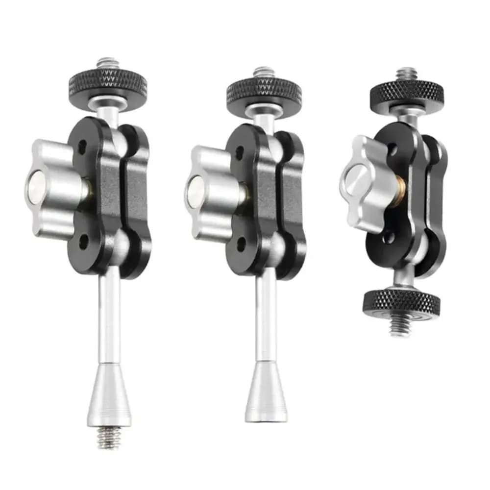 Magic arm for camera with 1/4 inch screw, double ball head, adjustment ball, magic arm load, 2 kg aluminum alloy magic arm bracket