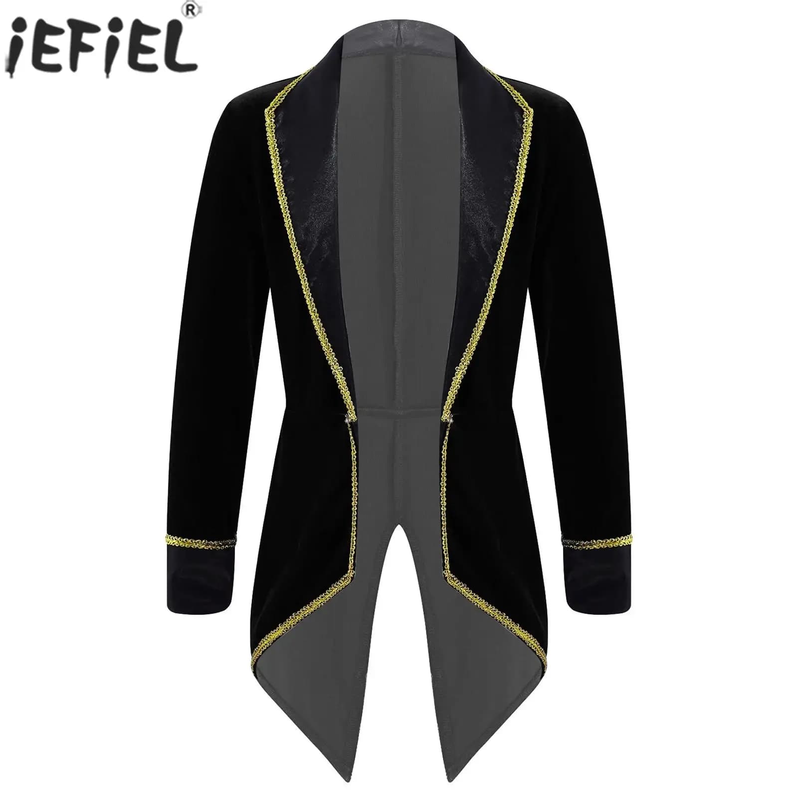 Cappotto da smoking per bambina, carnevale di Halloween, mago, circo, direttore di circo, cosplay, costume da spettacolo, giacca con risvolto a maniche lunghe