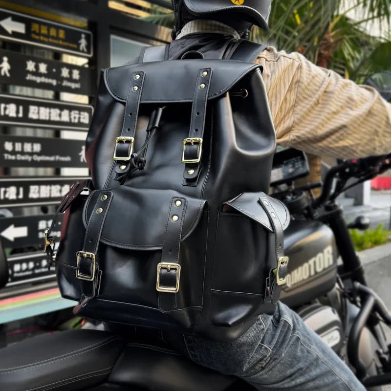 Nuovi Arrivi Zaino in Pelle di Lusso da Uomo, Borsa da Viaggio in Vera Pelle Bovina, Zaino Vintage Maschile per Laptop da 17 Pollici, Borsa Scolastica, Daypack