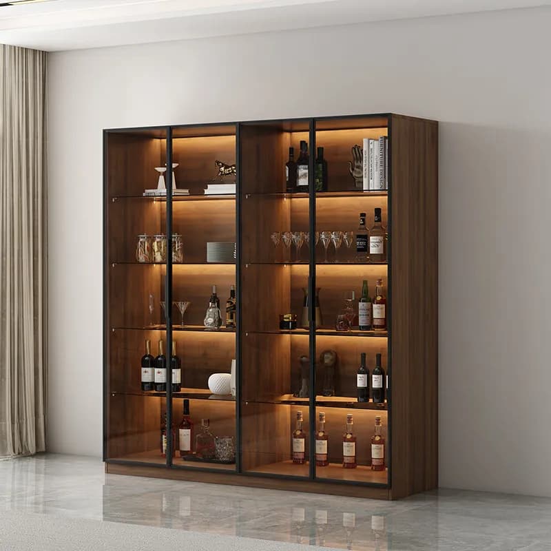 Designer Modern Bar Cabinet Living Room Shelves Decoration Nordic Wood Wine Cabinet Cocktai Coffe Armoire Lounge Suite Furniture