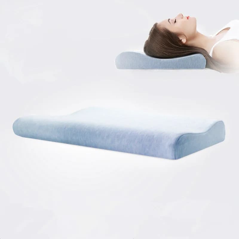 Cuscino in Memory Foam Morbido e Sottile per Protezione del Collo e della Colonna Vertebrale, per Bambini, Adolescenti, Adulti e Donne in Gravidanza
