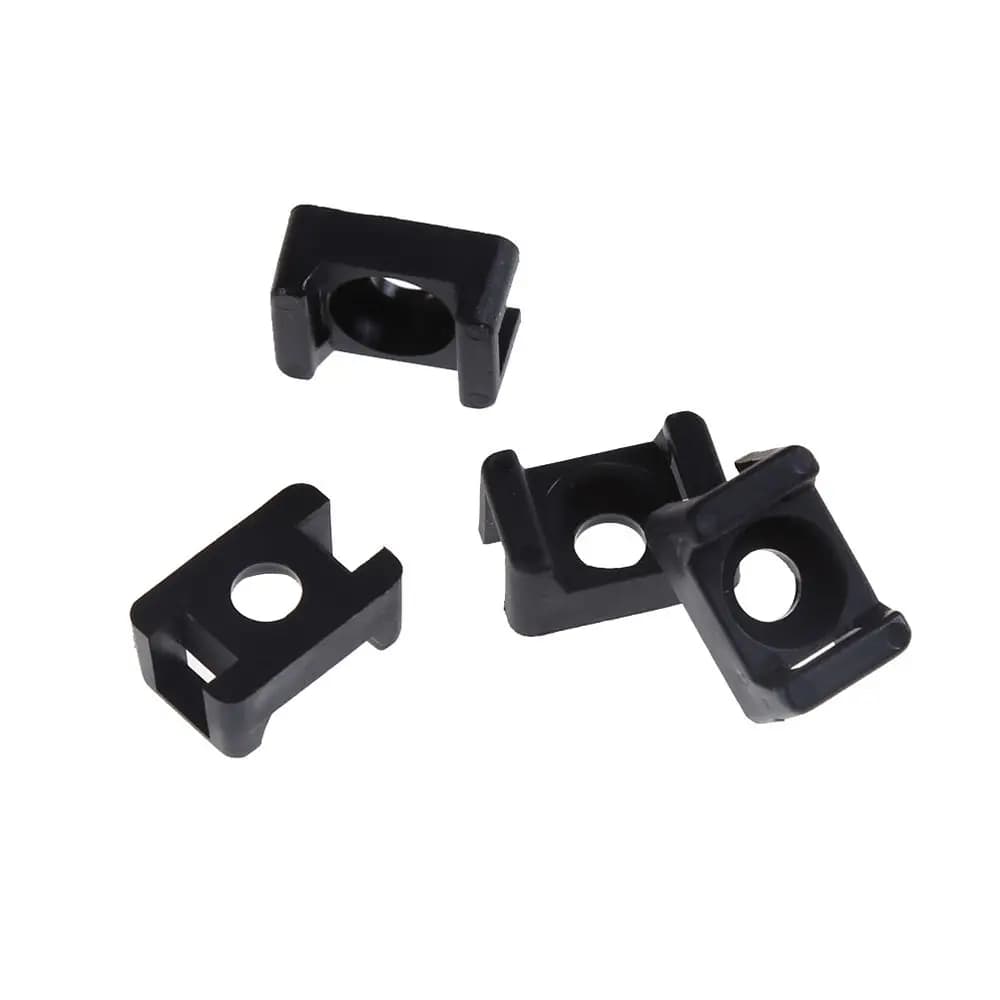 100Pcs Cable Tie Width Base Saddle Type Wire Holder Mount
