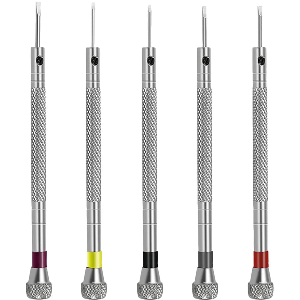 Set di 5 Cacciaviti di Precisione in Metallo per Riparazione Orologi, Strumenti Multifunzione per Orologiai e Gioiellieri