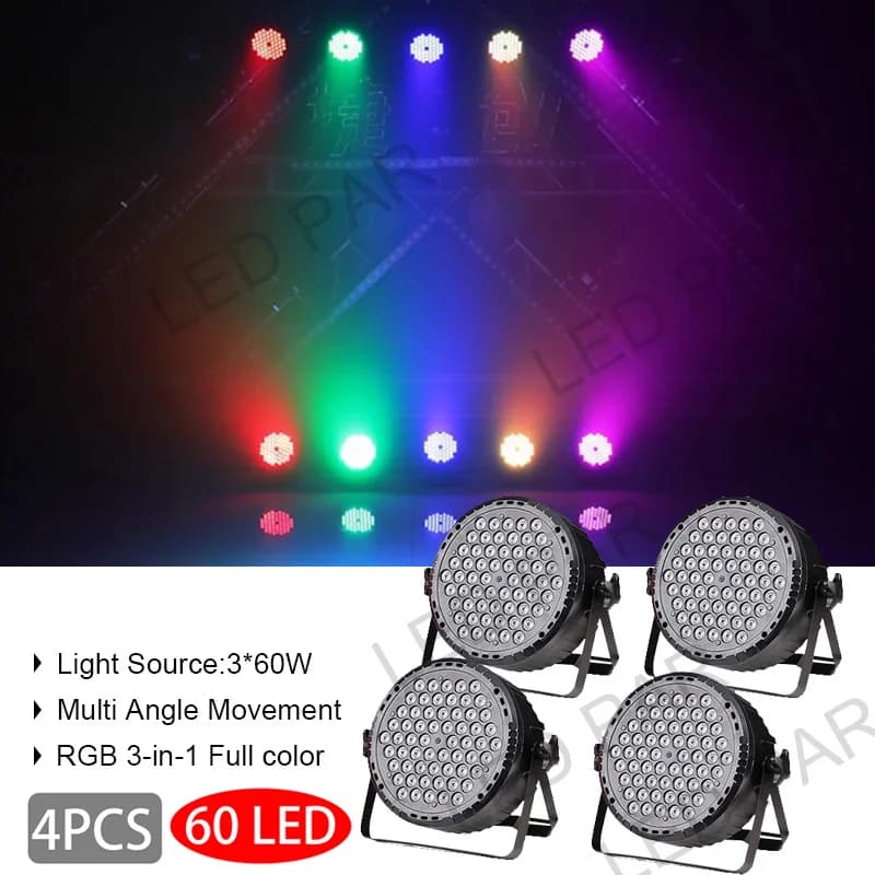 Dmx 512 sound control dj party lights wedding disco lights ballroom club stage lamp 3W * 60 RGB Stage Light 3 in 1 par light
