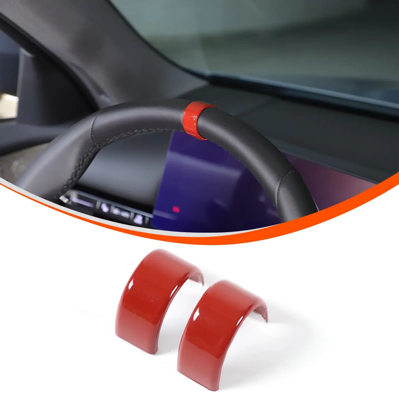 ABS Sport Rosso Volante Dell'automobile Turno Mark Copertura Decorativa Styling Trim Kit di Accessori Per BMW Serie 5 G60 2024-2025
