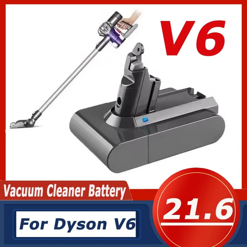 12800mAh For Dyson V6 Vacuum Cleaner Series Battery for DC62 SV03 SV09 DC58 21.6V