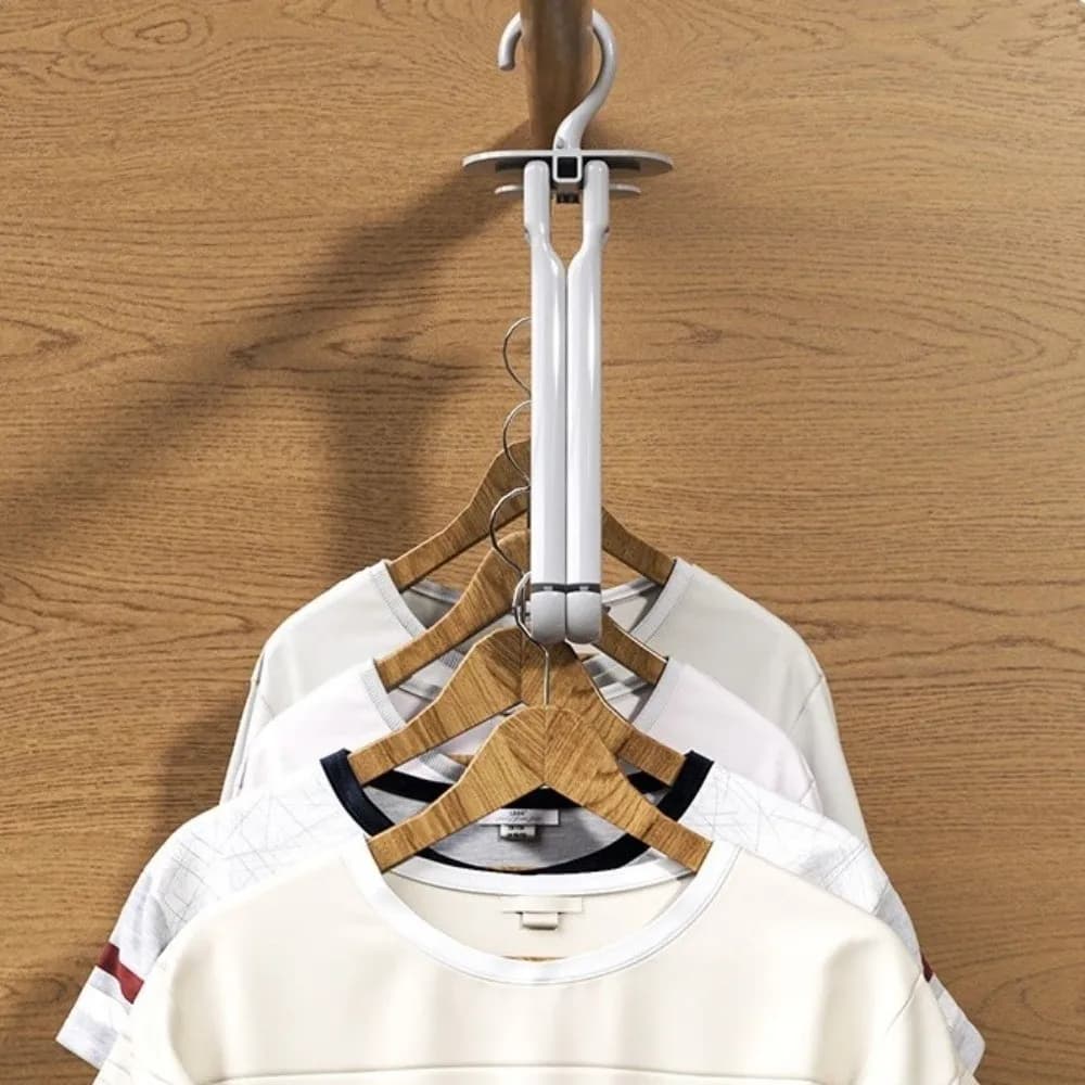 Foldable plastic coat hanger with 8 hole space saving design 360 ° hangers for multifunctional swivel clothes