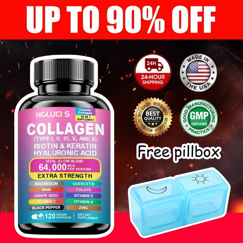 Integratore avanzato del complesso di collagene, supporta aumentare la crescita dei capelli, rafforza le unghie e promuove la carnagione radiante e giovanile