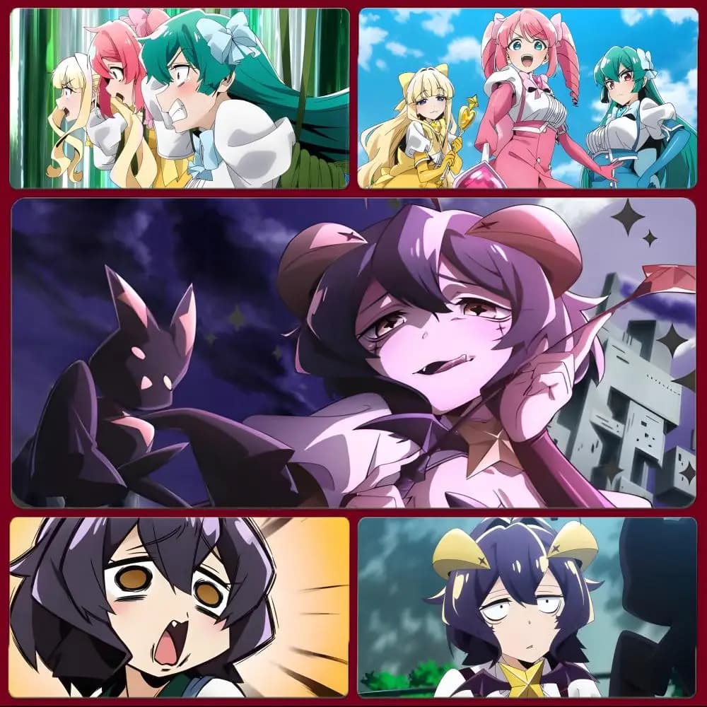 Tappetino per mouse anime fantasy G-Gushing over Magical Girls, grande tappetino da gioco con bordi cuciti, tappetino da scrivania ispessito per PC