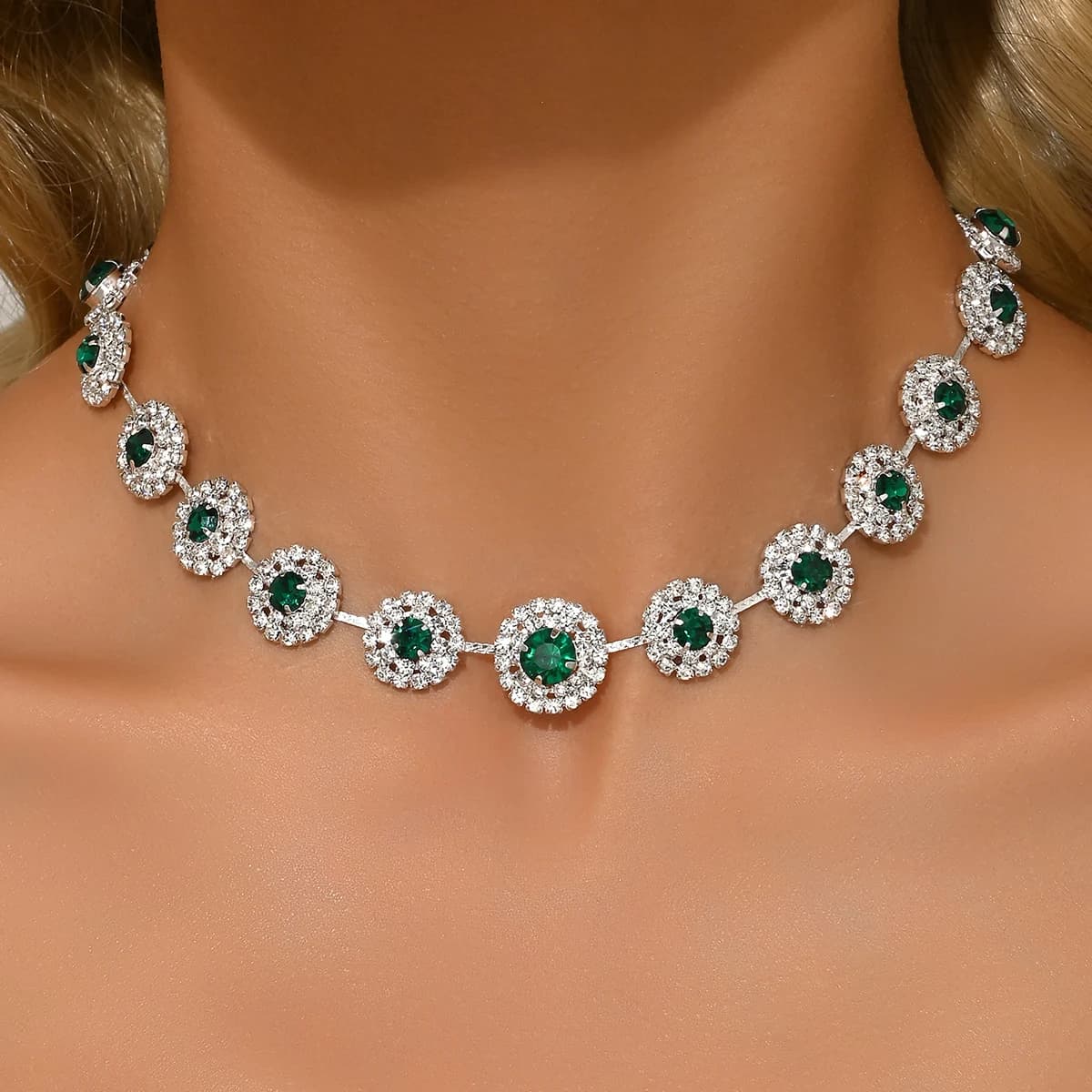 1PC Women's Fashion Geometric Circular Design Necklace Jewelry Suitable for Date, Party, Festival Gifts-2173
