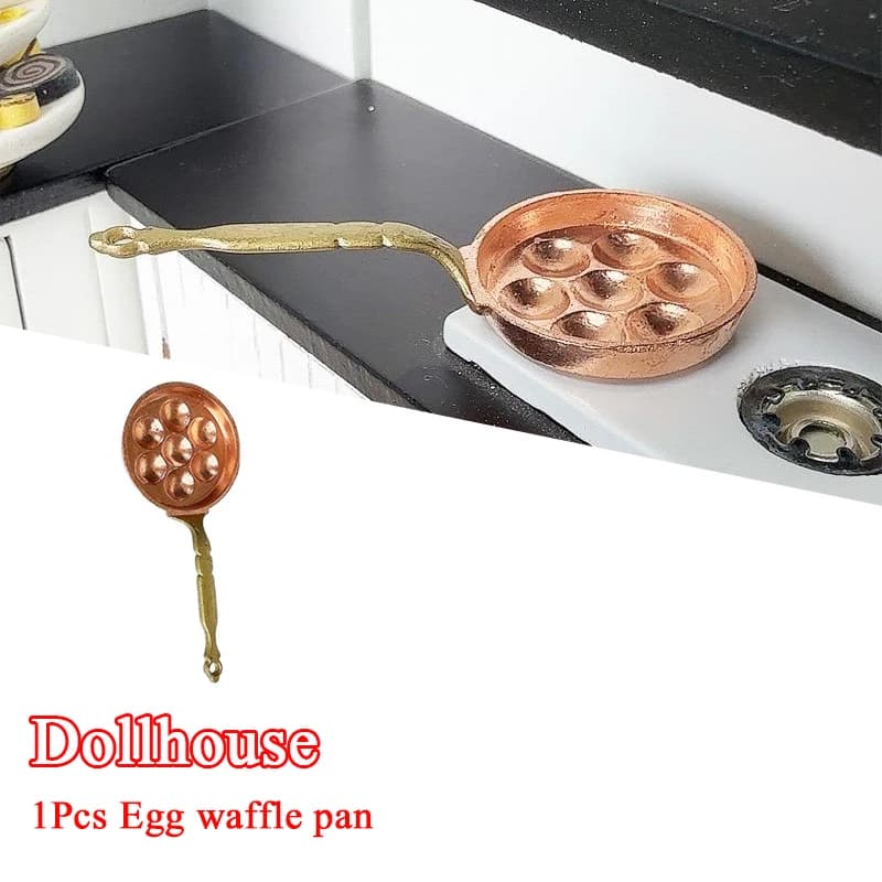 1/12 Doll House Mini Uovo Waffle Doll House Simulation Kitchen Tools Decoration Doll House Accessories Imitation Games Toy