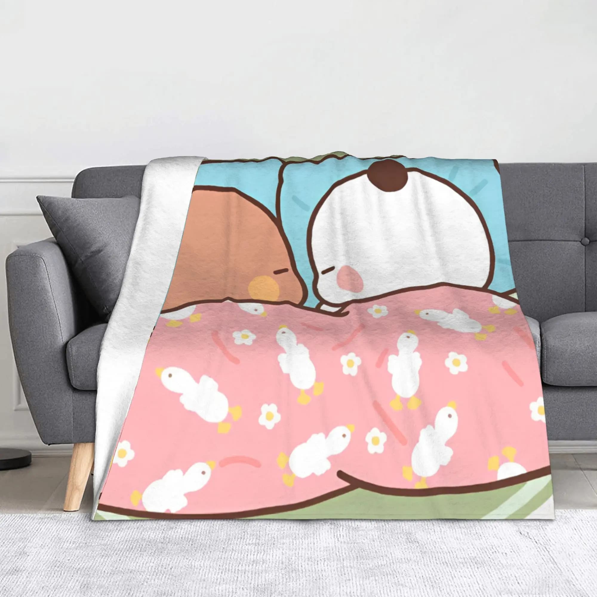 Bubu Dudu Sleep Blankets Flannel Throw Blanket Home Couch Decoration Ultra-Soft Warm Bedspreads