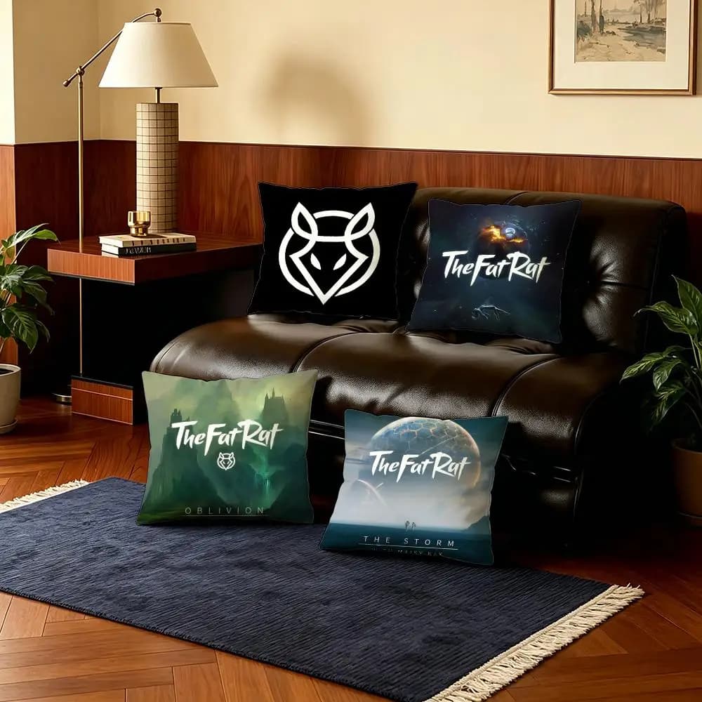 Dynamic T-TheFatRatS Cushion Cover 4Pcs Ultra Soft Short Plush Pillow Covers 40x40 45x45 Boho for Sofa Bedroom