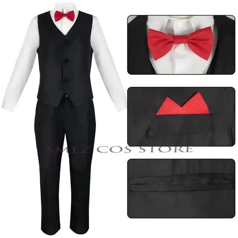 5;e,8\v,5/Jigsaw Killer Cosplay Anime Saw 10 Costume Uniform Men Suit Coat Vest Pants Set Halloween Party Mask Outfit r;5'b\7,k/