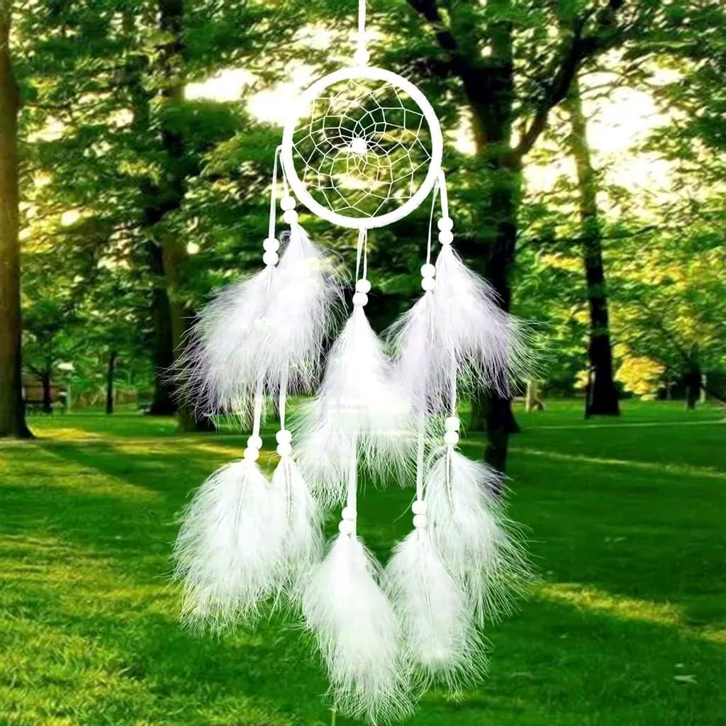 Middle Wholesale Dream Catcher Feather Decoration-handmade Traditional Wind Chimes Hanging Dreamcatcher