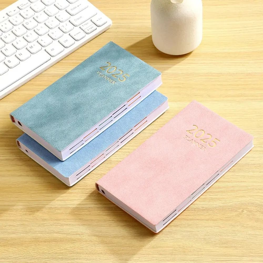 A6 2025 Agenda Book To Do List inglese 2025 Planner Notebook addensato con calendario giornaliero settimanale mensile Planner School Office