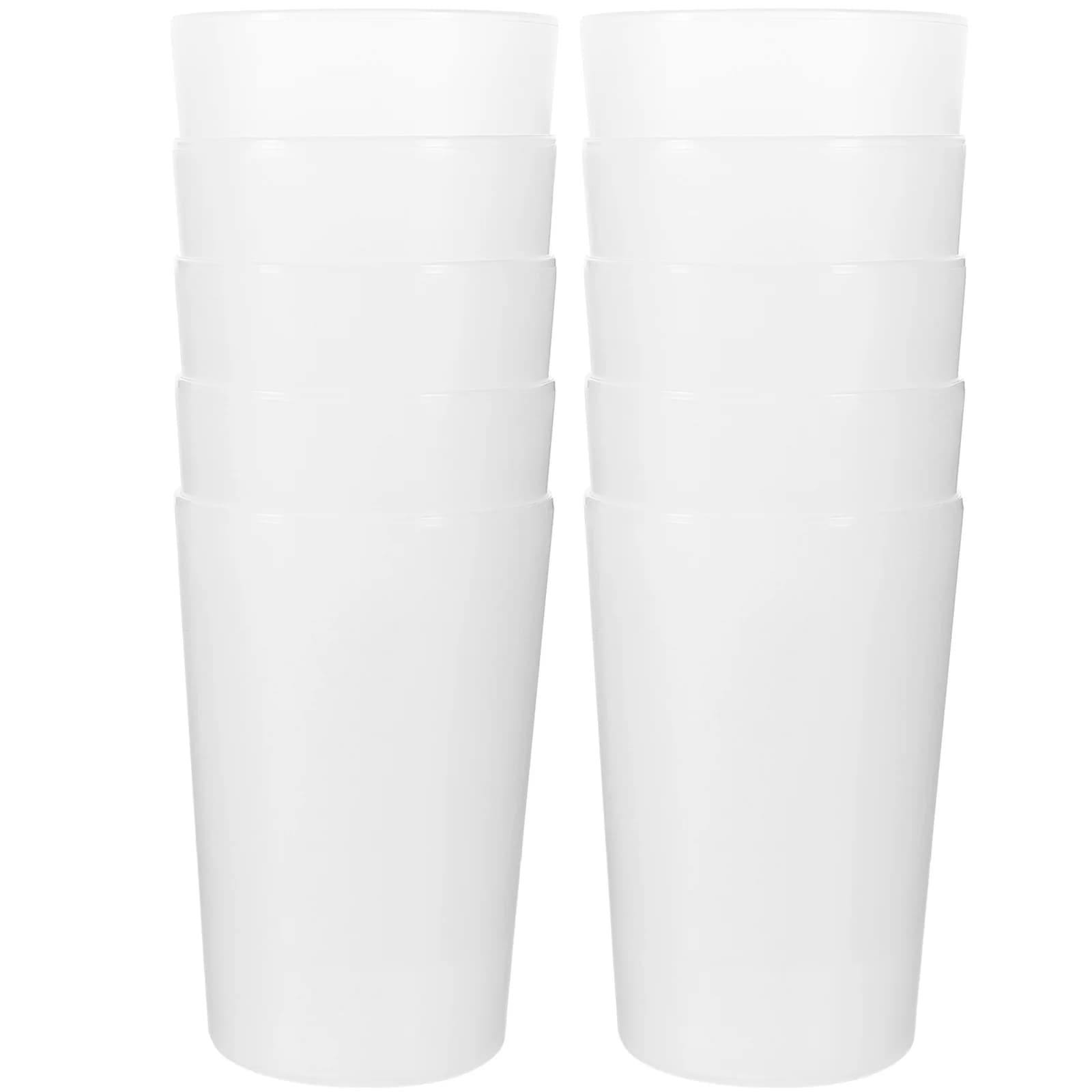 Set di 10 Bicchieri Portaspazzolino Riutilizzabili in Plastica, Tazze Multiuso per Bagno, Contenitori per Collutorio e Viaggio
