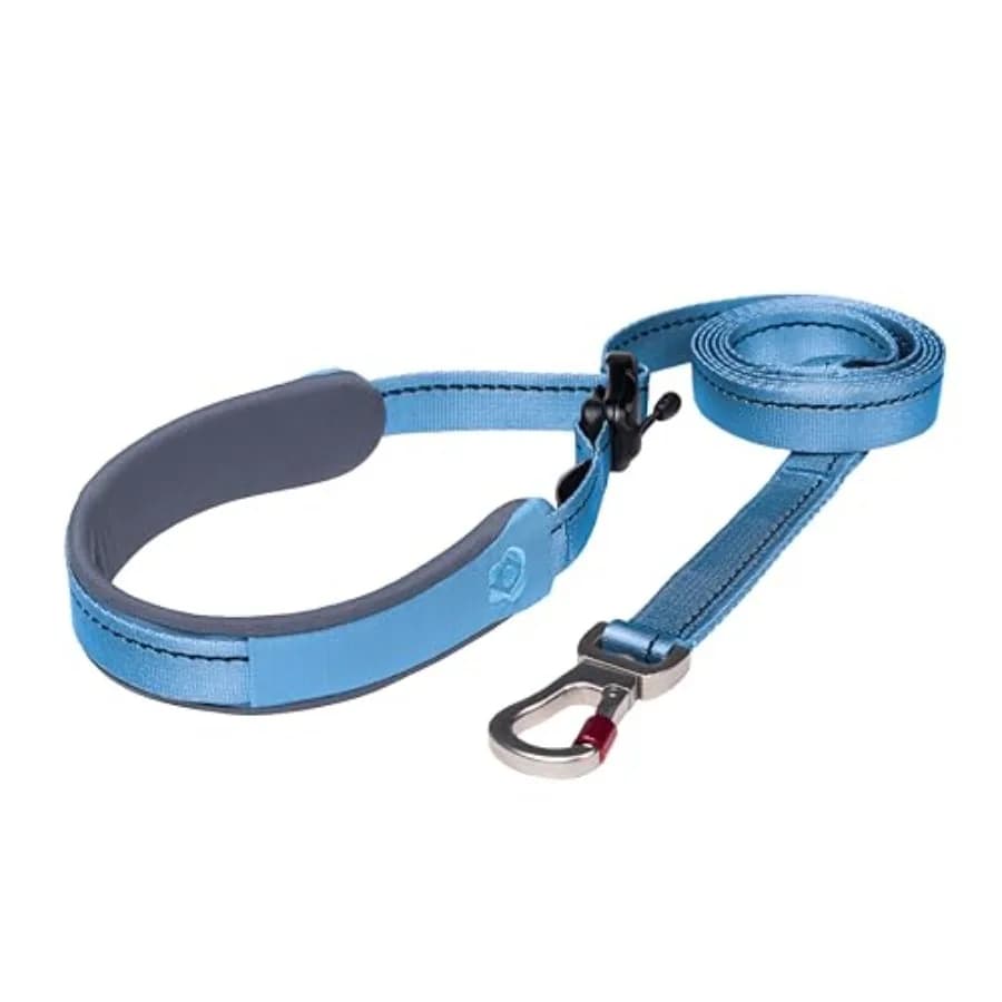 Guinzaglio Ready-Go regolabile per cani con lunghezza convertibile, maniglia imbottita e cinghia in nylon riciclato per passeggiate quotidiane