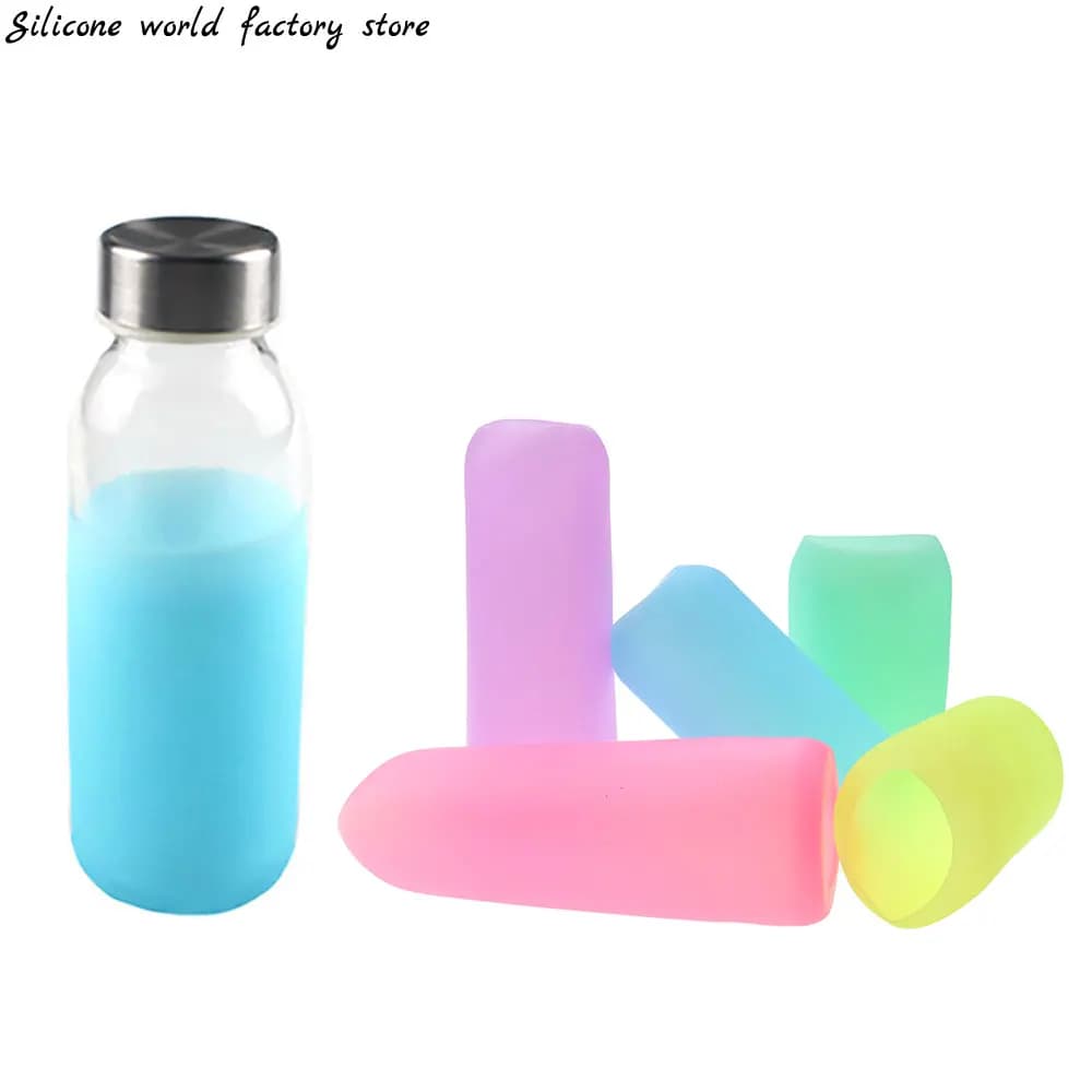 SW 5.5CM Silicone Water Bottle Cover High 10.5/14.5cm Bottle Sleeve Cup Holder Wear Resistant All-inclusive Water Bottle Cover