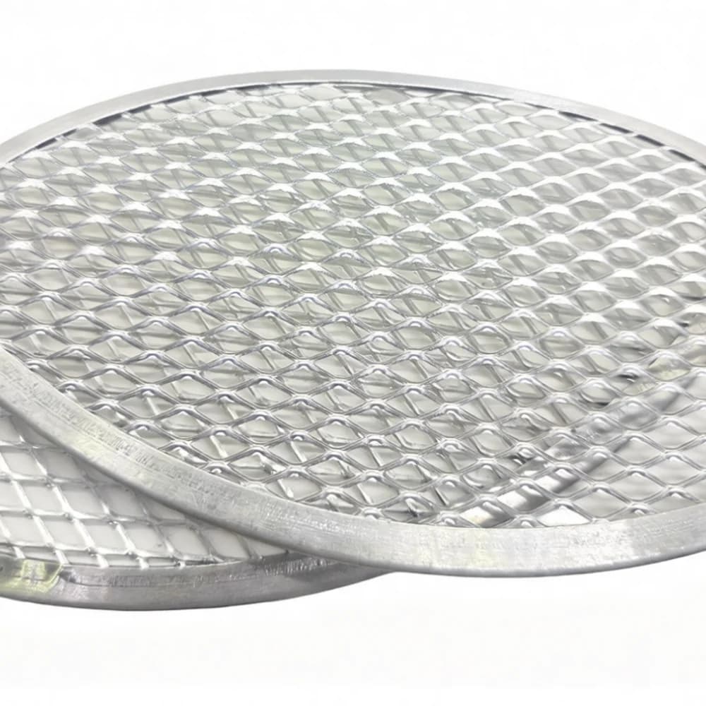 Nonstick Aluminum Pizza Screen Round Baking Net Thickened Mesh Tray Commercial Kitchen Supplies For Crispy Crust Roaster