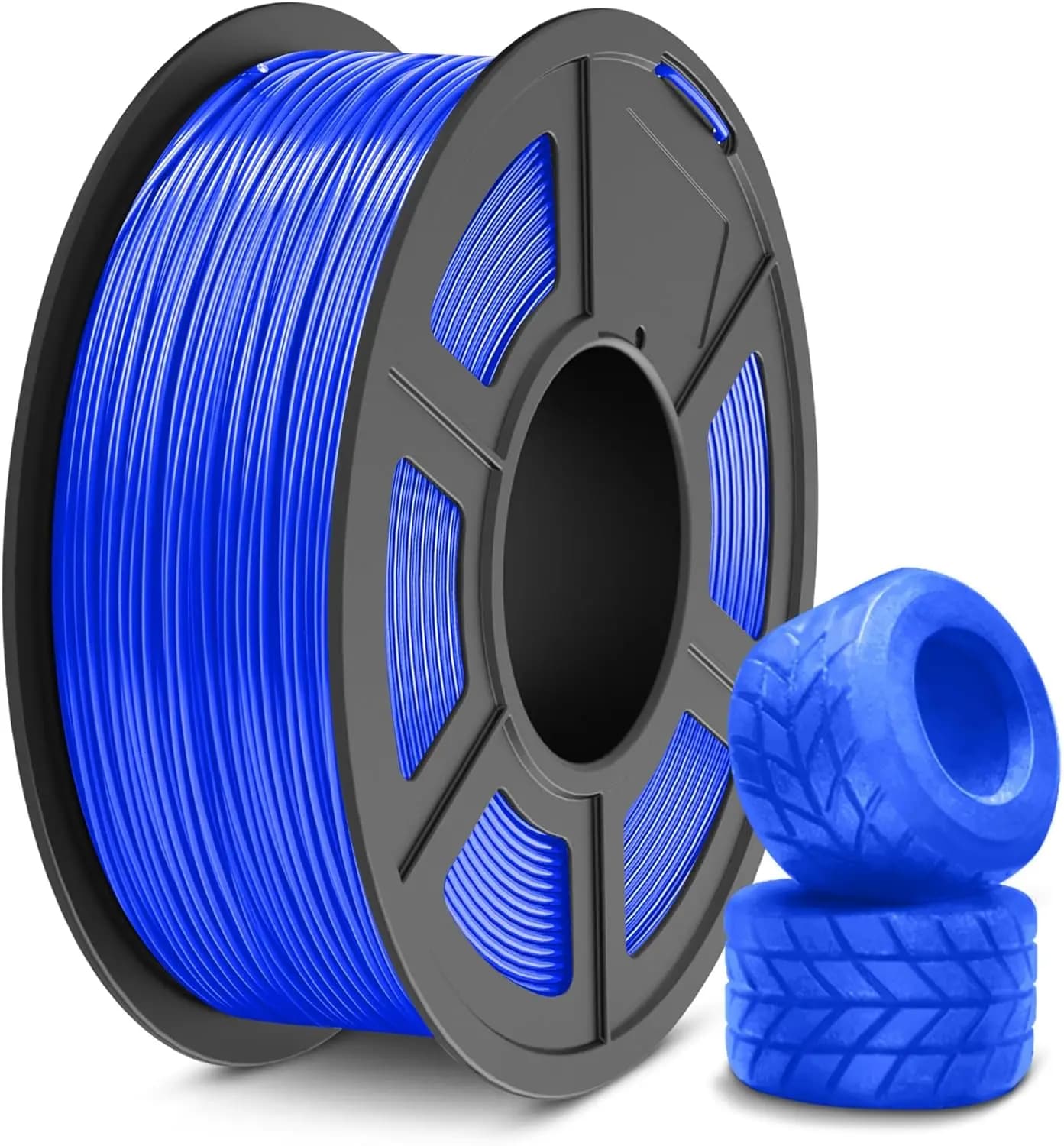 TPU Filament 1.75mm,TPU95A Flexible Filament, Soft 3D Printer Filament, 3D Printing Filament TPU Black,250g Spool (0.55 lbs)