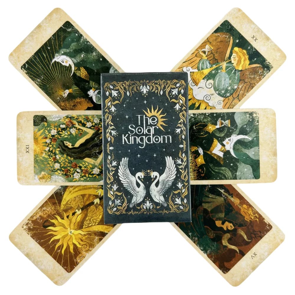 The Solar Kingdom Tarot Deck Card Oracle Set for Cosmic Insight and Divination English Versions Edition Board Playing Game