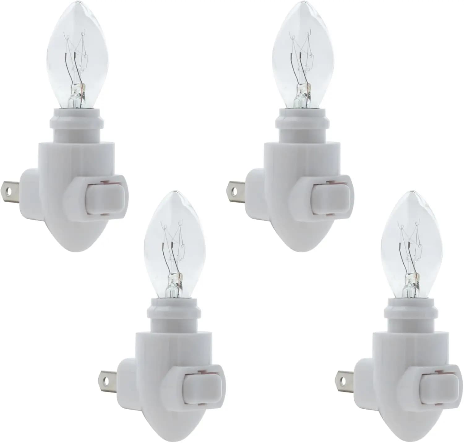Kit Modulo Luce Notturna Fai-da-Te con Lampadina da 4W, Plastica Bianca, Confezione da 4 - Perfetto per Luci Decorative Personalizzate