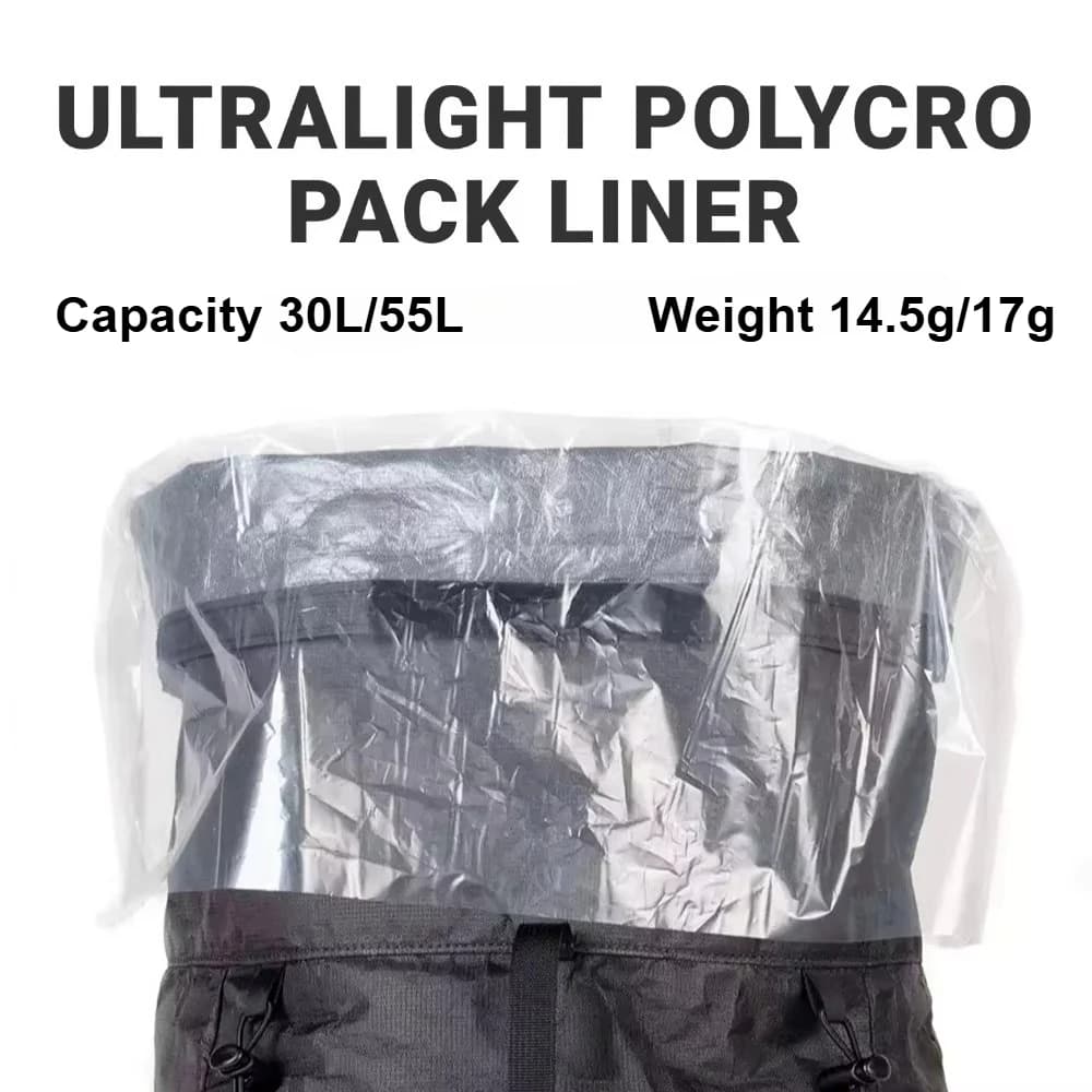 Borsa Interna per Zaino Ultraleggera 14g/17g in Polycro, Borsa Impermeabile per Escursionismo, Trekking, Attrezzatura da Campeggio UL