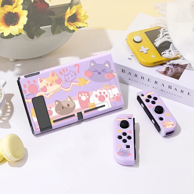 Custodia protettiva Meow Meow per Switch Oled, cover sottile in TPU morbido per console Nintendo Switch, accessori di gioco NS