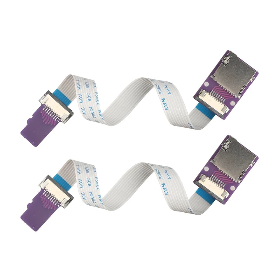 Cavo di prolunga flessibile Micro SD da maschio a femmina, adattatore per cavo di prolunga per scheda Micro SD con lunghezza FFC sostituibile (3,9/7,9/15,7/23,6 pollici)