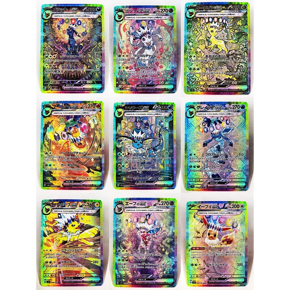 PRE Umbreon Eevee Sylveon Leafeon Glaceon Giocattoli Hobby Hobby Collezionismo Gioco Collezione Anime Carte