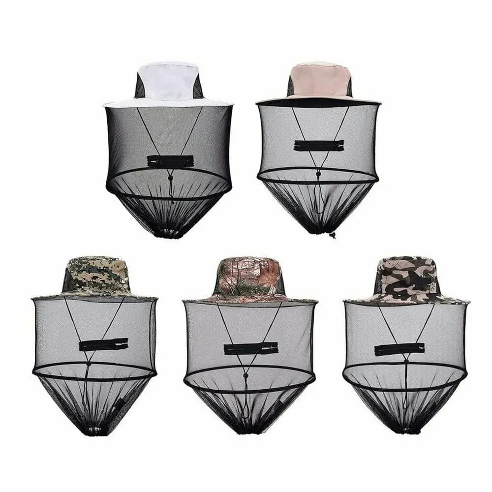 Summer Hidden Net Mesh Insect Bee Protection Foldable Fishing Cap Outdoor Sunscreen Mosquito Hat Repellent Protection