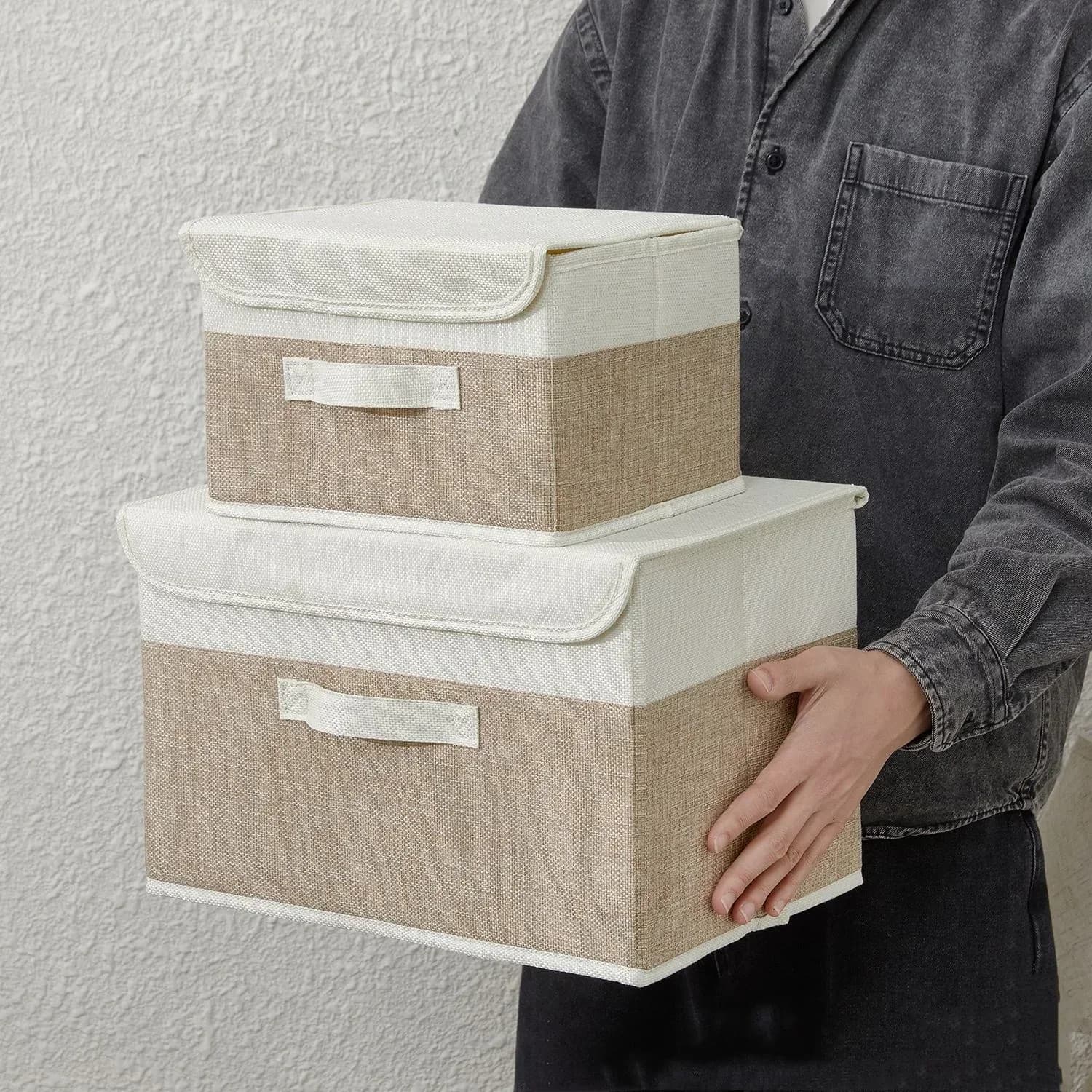 Foldable Large Capacity Linen Storage Basket Multi Purpose Clothes Underwear Toy Book Household Organizer Bin