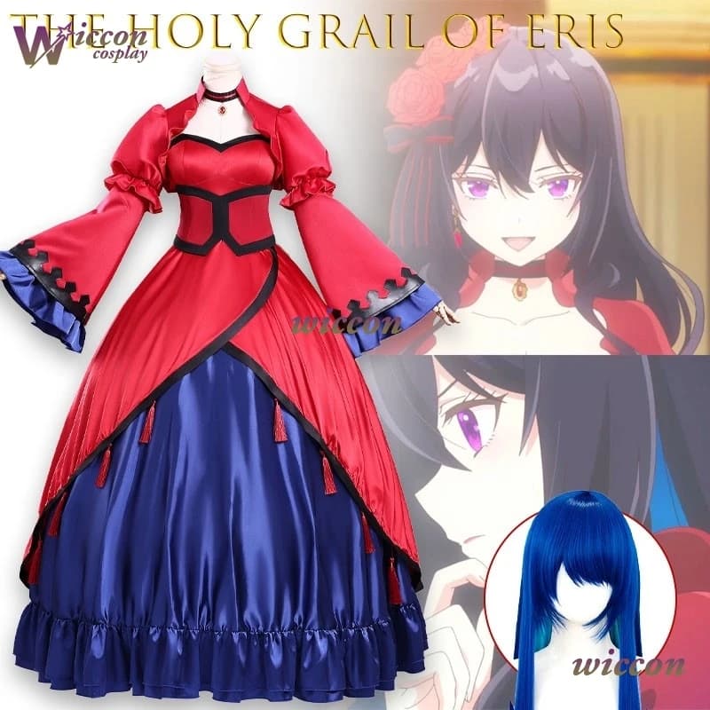 Mag Set Complete Dress Eris Scarlet The Holy Grail, Sexy Accessories for Halloween Party Cosplay