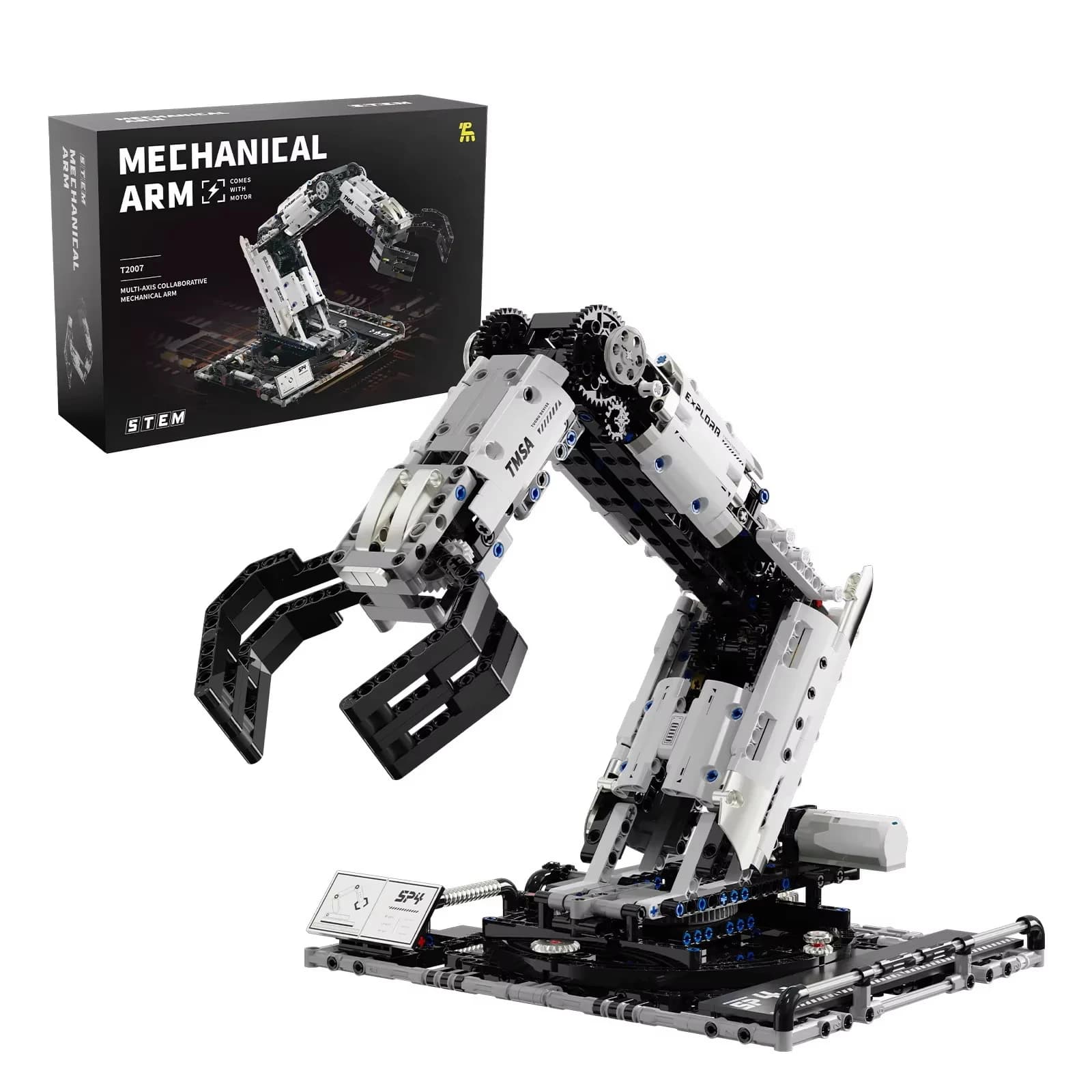 Set di Blocchi da Costruzione Braccio Robotico 1029 Pezzi, Modello di Braccio Meccanico Telecomandato, Decorazione da Scrivania, Giocattoli Fai-da-Te per Ragazzi, Regali per le Vacanze