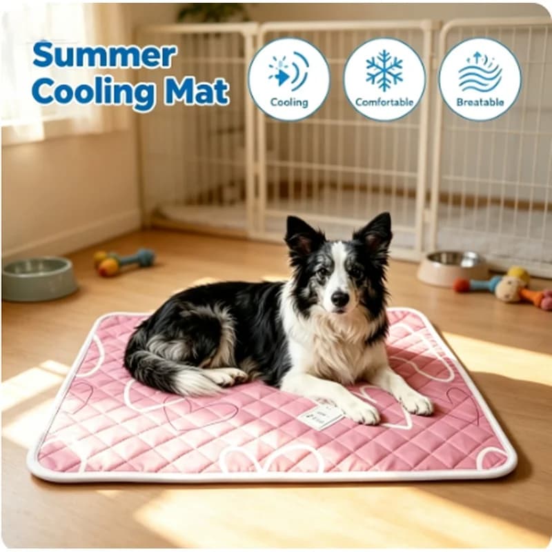 Summer Pet Cooling Mat Cool Pad for Dogs Cats Sweat Absorbing Non-heat Design Suitable for Small to Extra Large Pets
