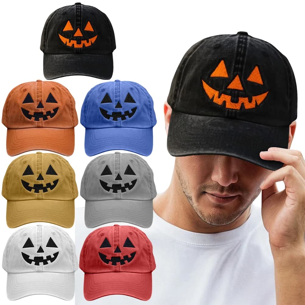 Cappello da Baseball di Halloween, Cappello Trucker Ricamato Unisex per Uomini e Donne
