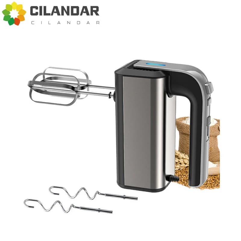Frullatore Elettrico a Immersione in Acciaio Inox, Mini Mixer Multifunzione Bianco, Utensile da Cucina per Panna Montata, Impasto, Torte e Dolci