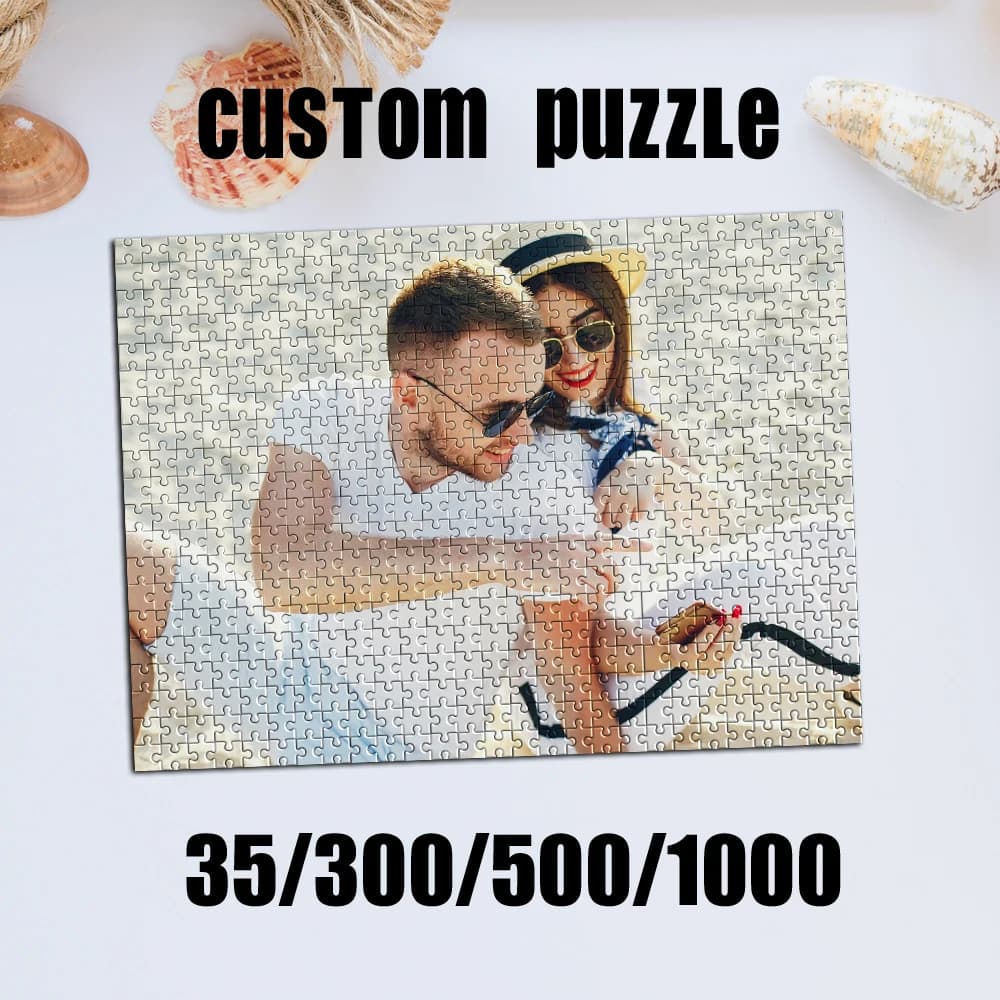 Puzzle Personalizzato con Foto di Coppia 35/300/500/1000 Pezzi, Regalo di Compleanno Fatto a Mano, Personalizzabile con Una Immagine per un Dono Unico