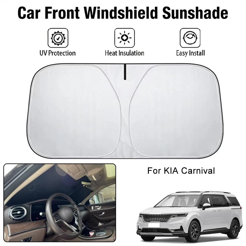 Parasole per parabrezza anteriore per KIA Carnival, protezione UV, isolamento termico, accessori per la protezione solare degli interni dell'auto