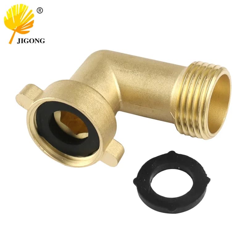 Elbow Connector for Garden Water Pipe, Brass Corner Mobile Interface, 90 Degree Garden Pipe Corner Connector