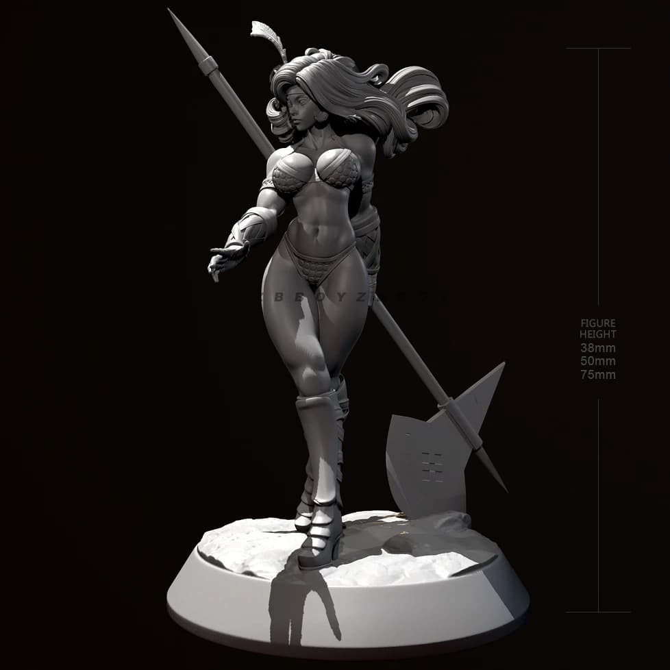 L'altezza dell'uomo 38mm 50mm 75mm Kit modello in resina autoassemblato e colorato (stampa 3D) TD-6506/3D