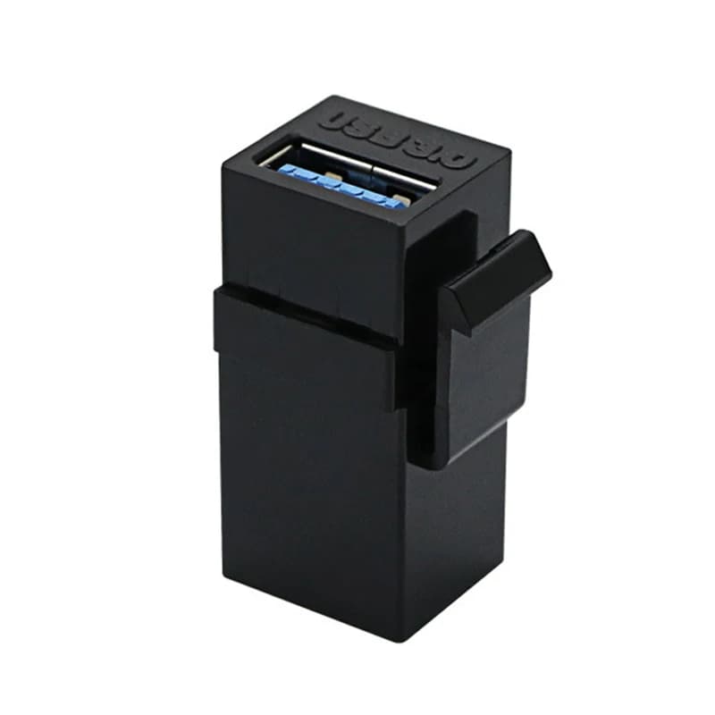 1-10PC USB3.0 Keystone Jack Inserts Female to Female Connector for Wall Plate Outlet Panel with USB Port Snap-in Connector Socke