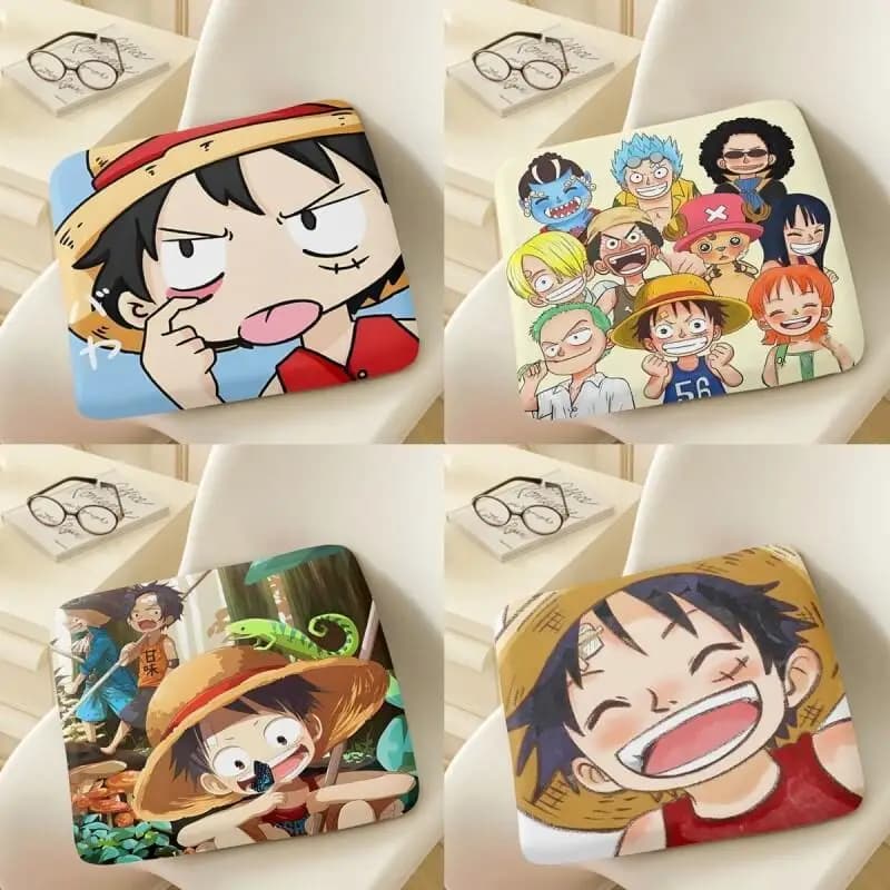 Cuscino Ergonomico in Spugna Spessa One Piece Monkey D. Luffy, Nuovo Cuscino per Sedia da Ufficio, Aula, Studenti, Extra Alto e Confortevole