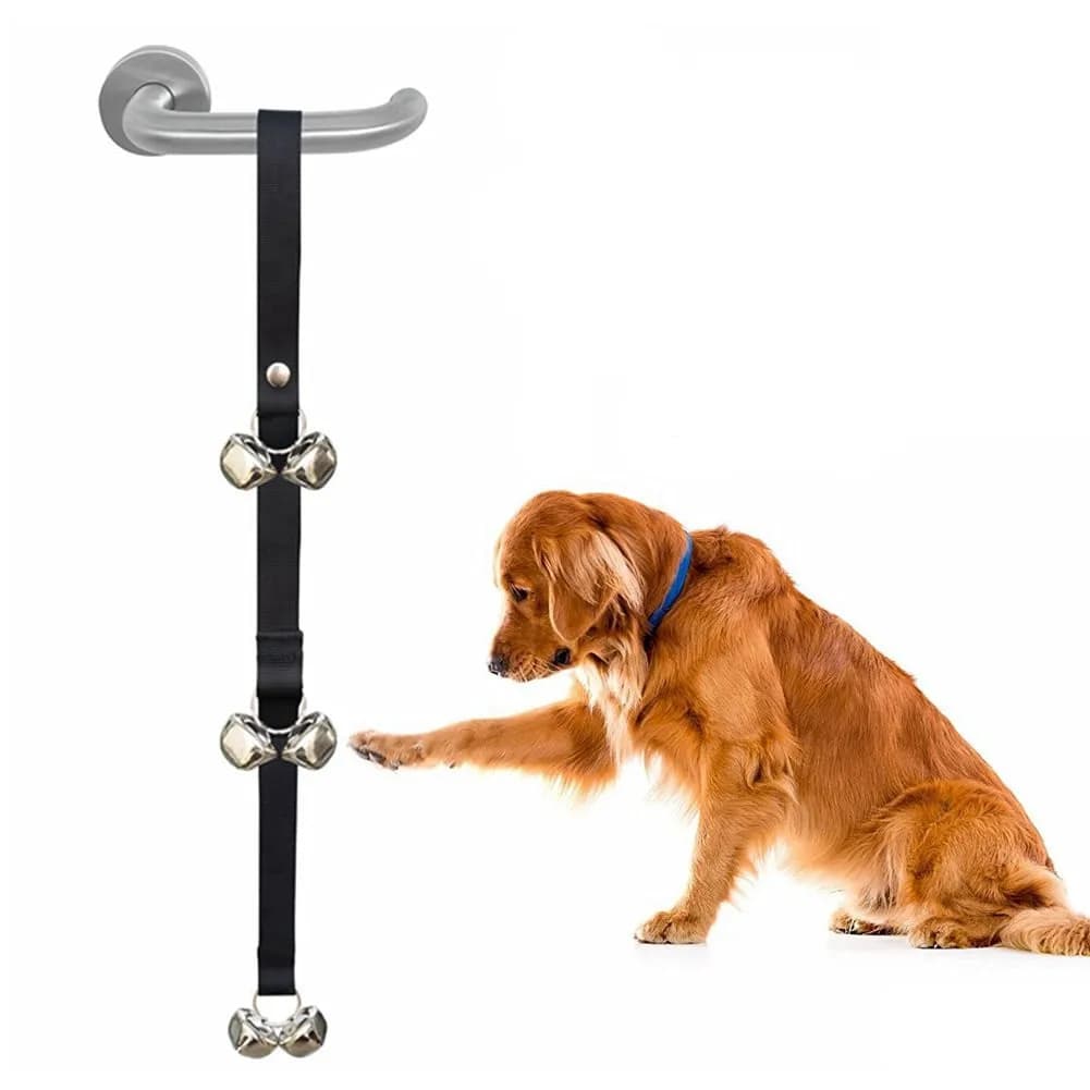 Campanello per cani da addestramento per cani da compagnia Corda per cancellare e comunicare il campanello per porte con allarme per cani e gatti regolabile