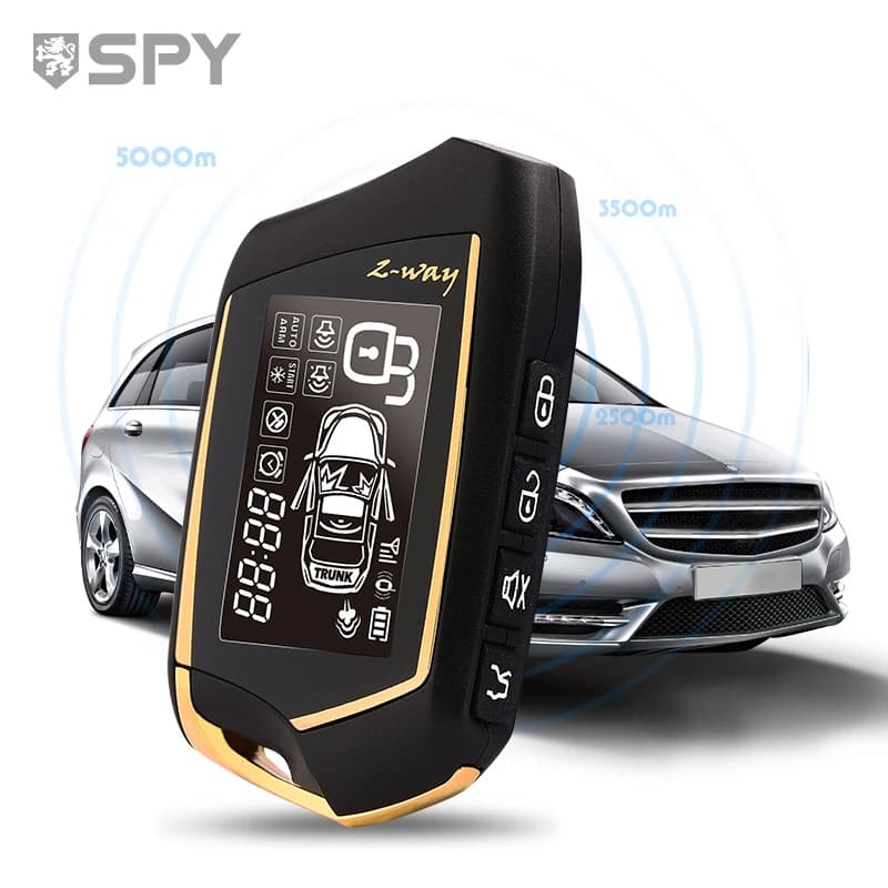 SPY DC 12V opzionale Smart Key 2 Way Engine Start Lcd Car Alarm System